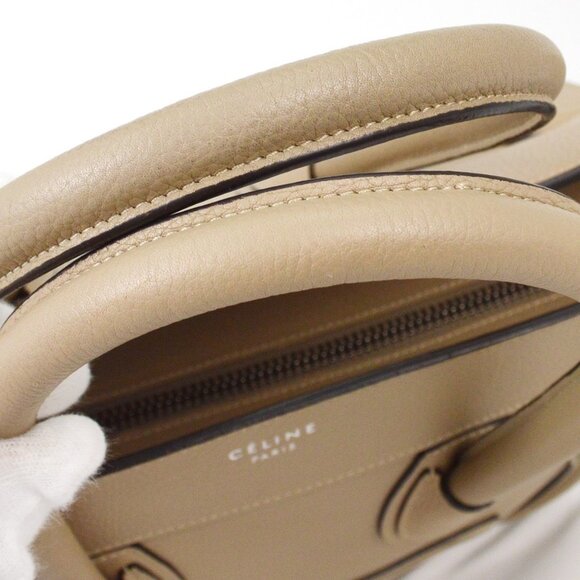 Celine Beige Mini Luggage Tote Bag F-AT-0154 F-CU-0154 NQ00771 - Picture 3 of 9